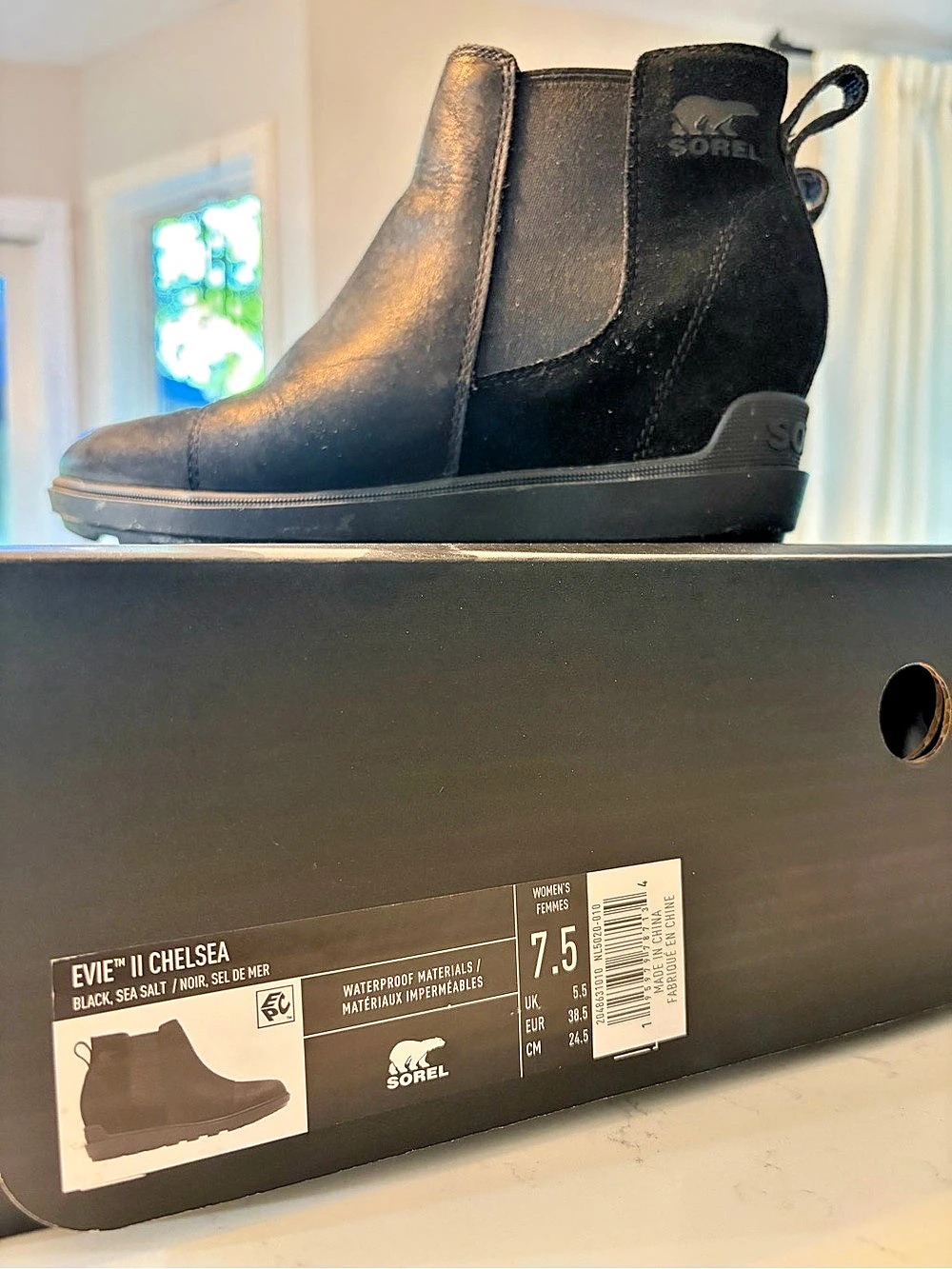 Sorel Evie II Chelsea Black Chelsea Boots US 7.5